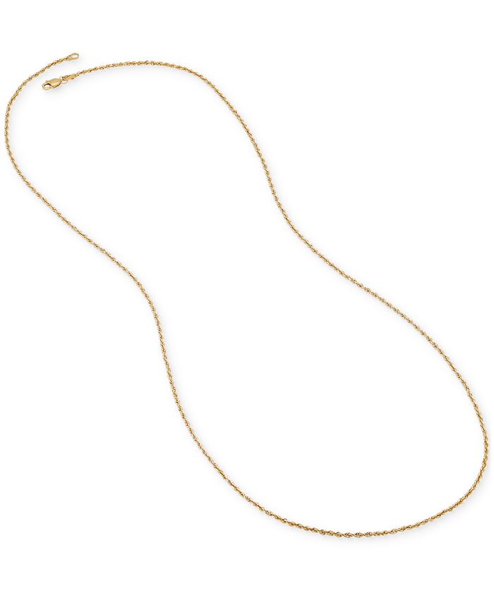 Macy's Glitter Rope 24" Chain Necklace in 14k Gold Macy's