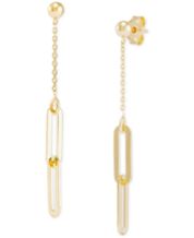 DRS 8-Pc. Set Earring Backs in White Plastic & 14k Gold - Macy's