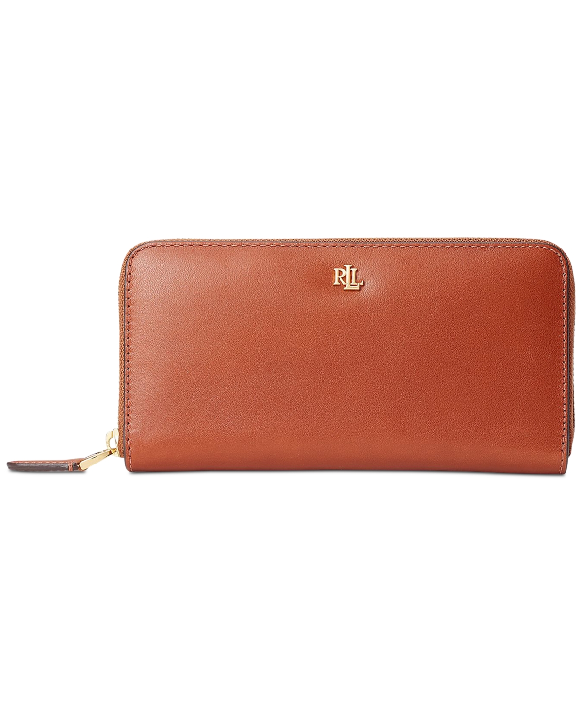 Lauren Ralph Lauren Women's Full-grain Leather Large Zip Continental Wallet In Lauren Tan