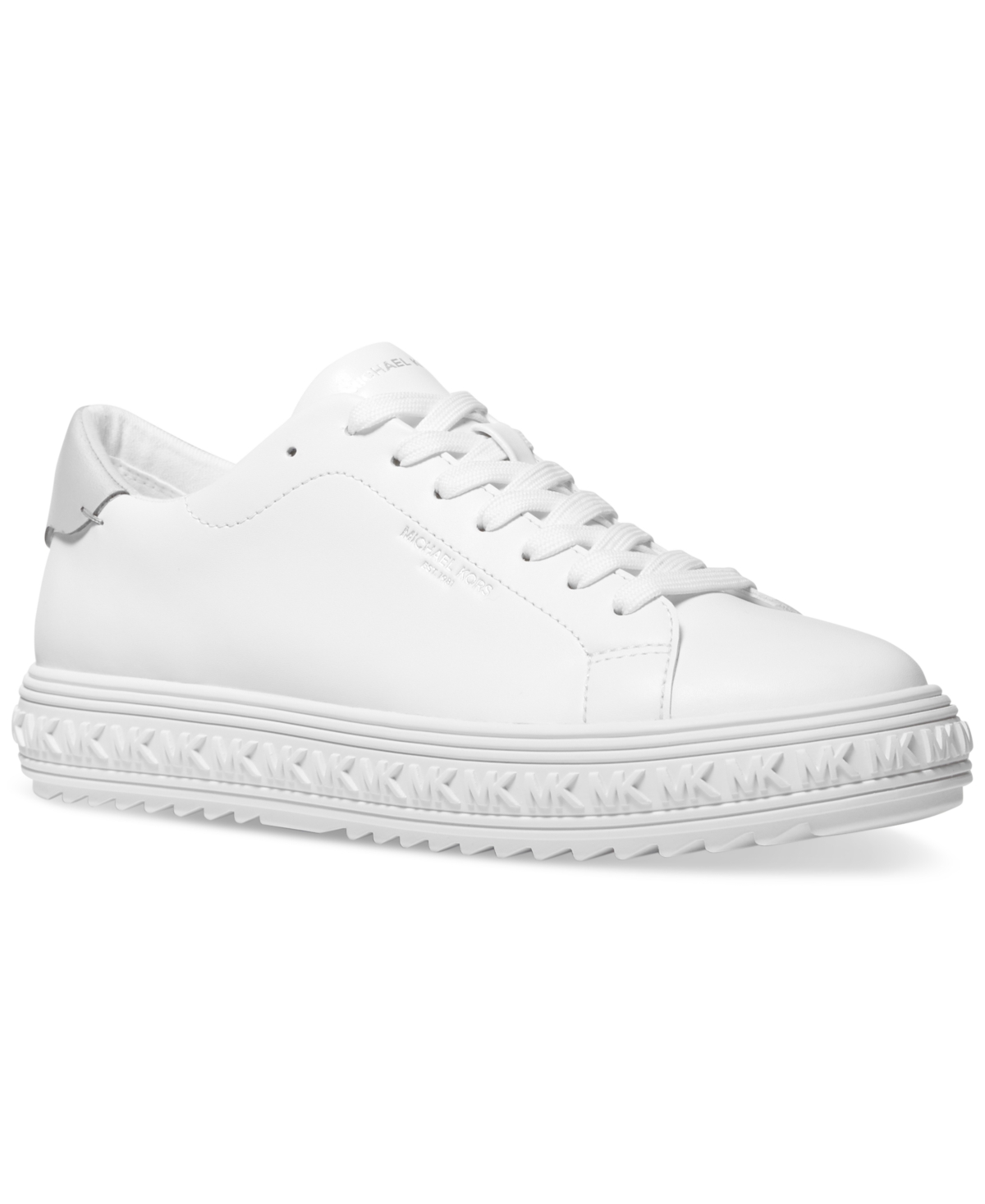 Shop Michael Kors Michael  Women's Grove Lace-up Sneakers In Optic White
