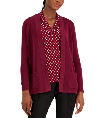 Anne Klein Malibu Open-Front Cardigan 