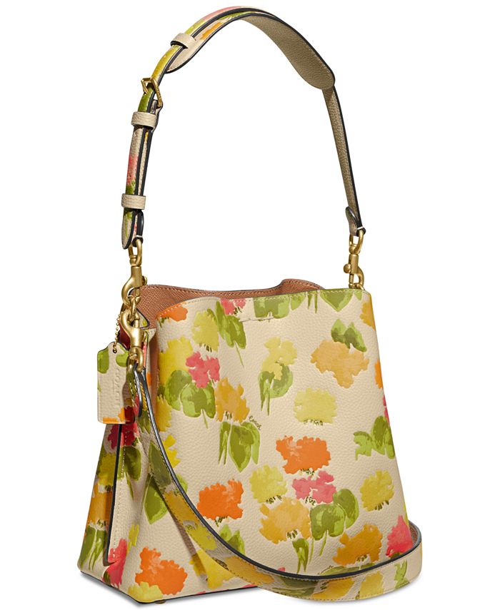 COACH Floral Printed Leather Willow Bucket Bag Macy's