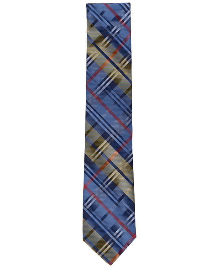 Club Room Men's Nassau Plaid Tie, Created for Macy's - Macy's