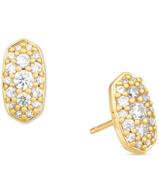 Kendra Scott Gold-Tone Crystal Grayson Stud Earrings - Macy's