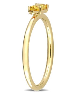 Baguette-Cut Yellow Sapphire (1/3 ct. t.w.) Stackable Ring in 10K Yellow Gold