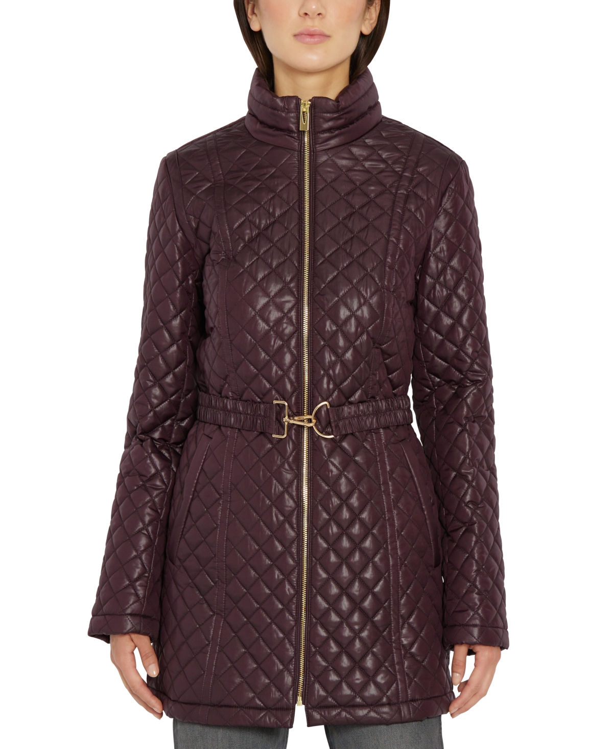 Via Spiga Women s Belted Quilted Coat Smart Closet