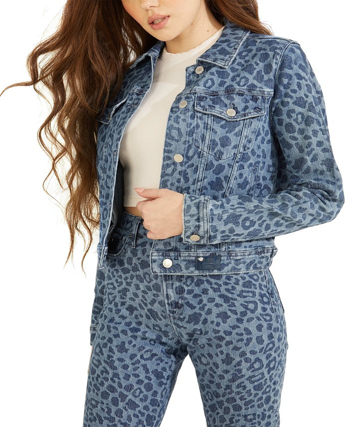 Tiger print denim on sale jacket