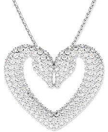 Silver-Tone Una Heart Pendant 16-1/2" Necklace
