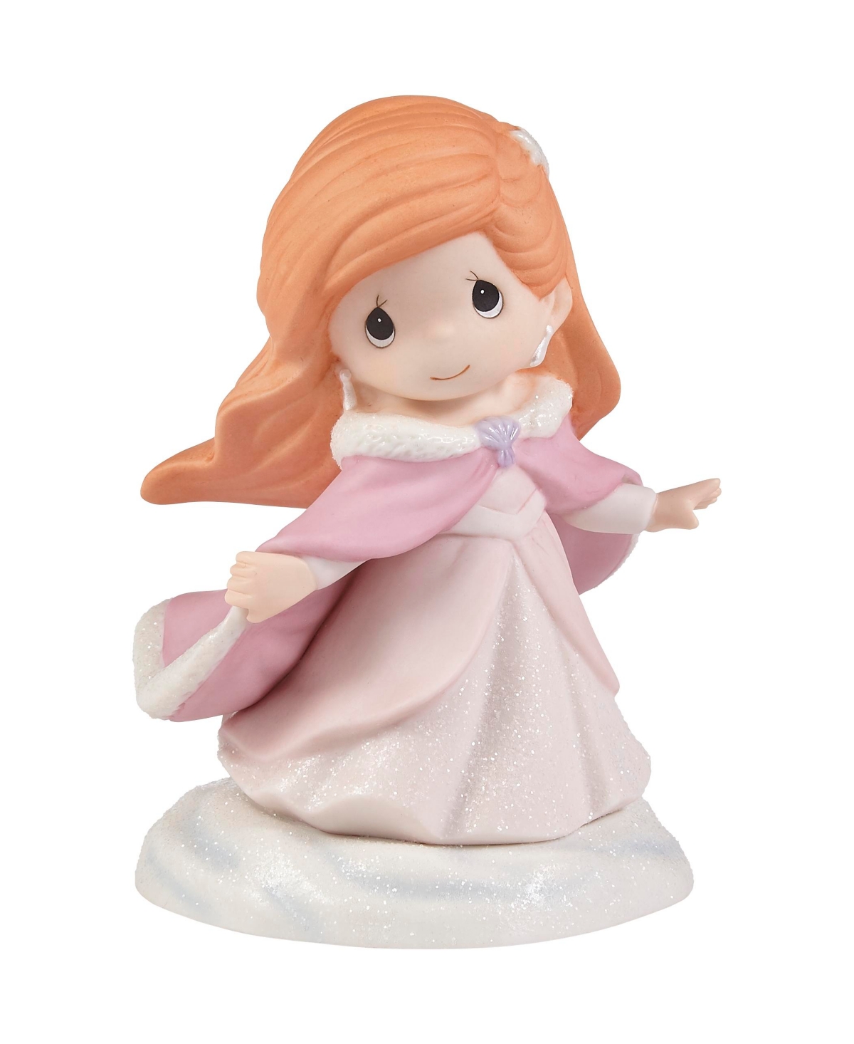 221040 Disney Ariel Bundled Up and Ready for Adventure Bisque Porcelain Figurine - Multicolor
