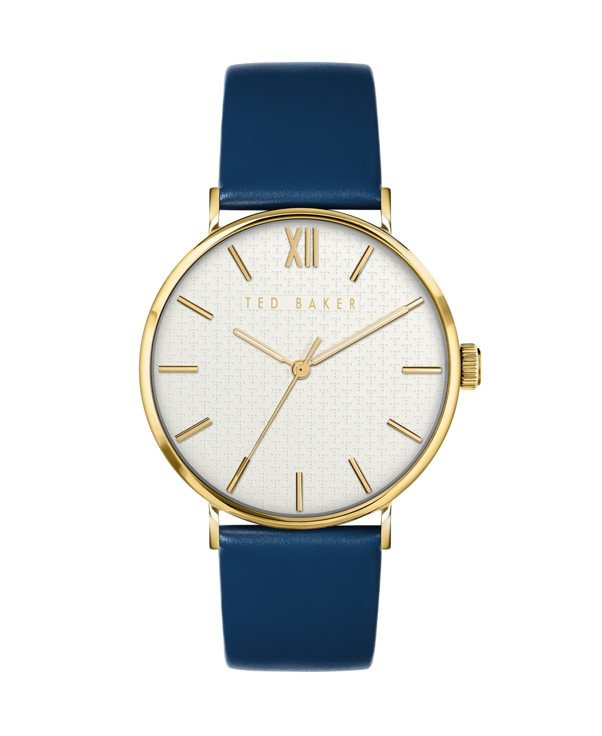 Men's Phylipa Blue Leather Strap Watch 43mm - Blue