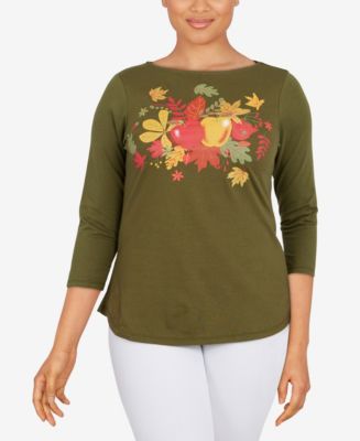 Ruby Rd. Petite Size Happy Harvest Top - Macy's