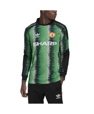 adidas Men's Green Manchester United 90 Goalkeeper Replica Jersey
