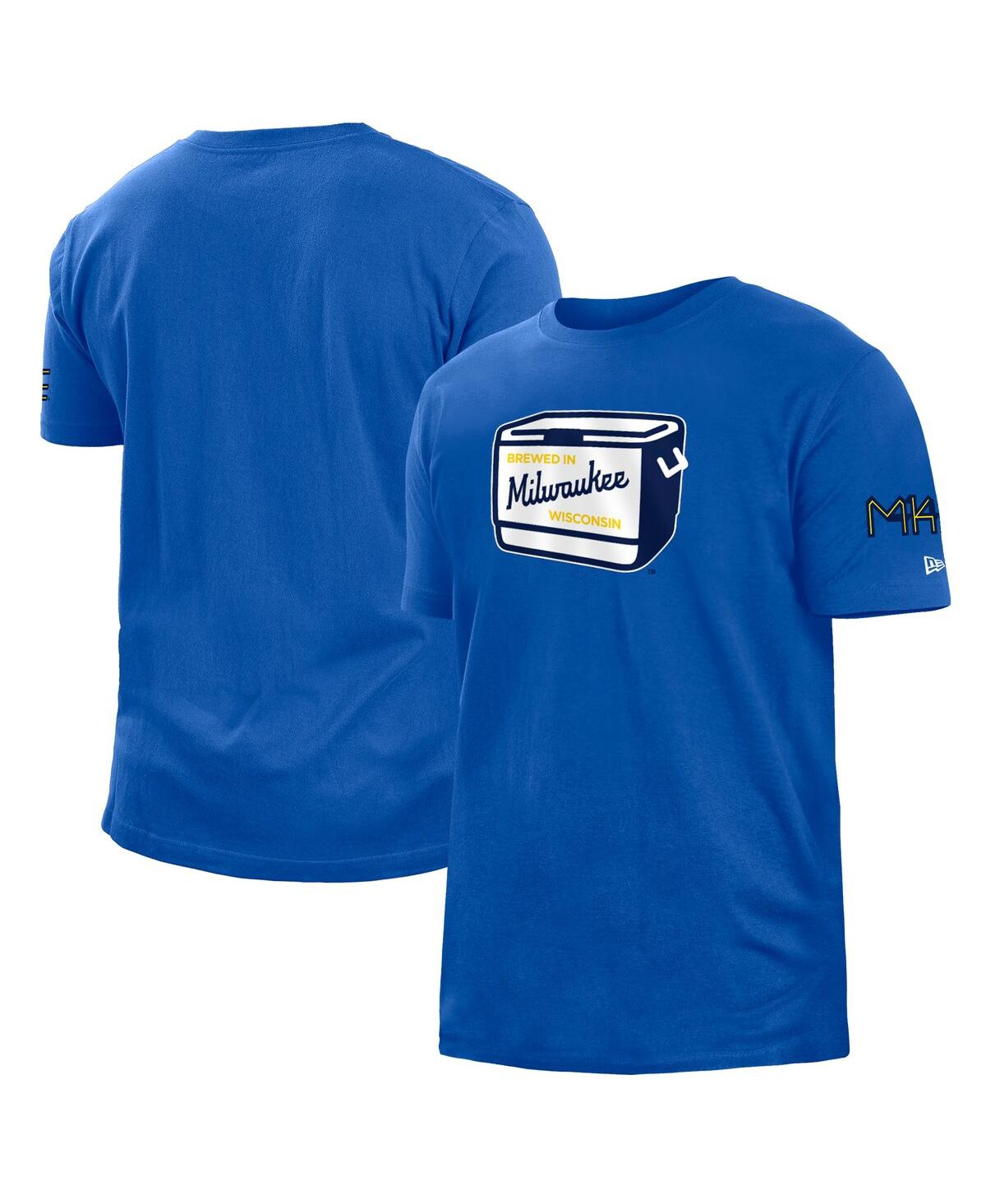 New Era Men's  Royal Milwaukee Brewers City Connect T-shirt In Blue