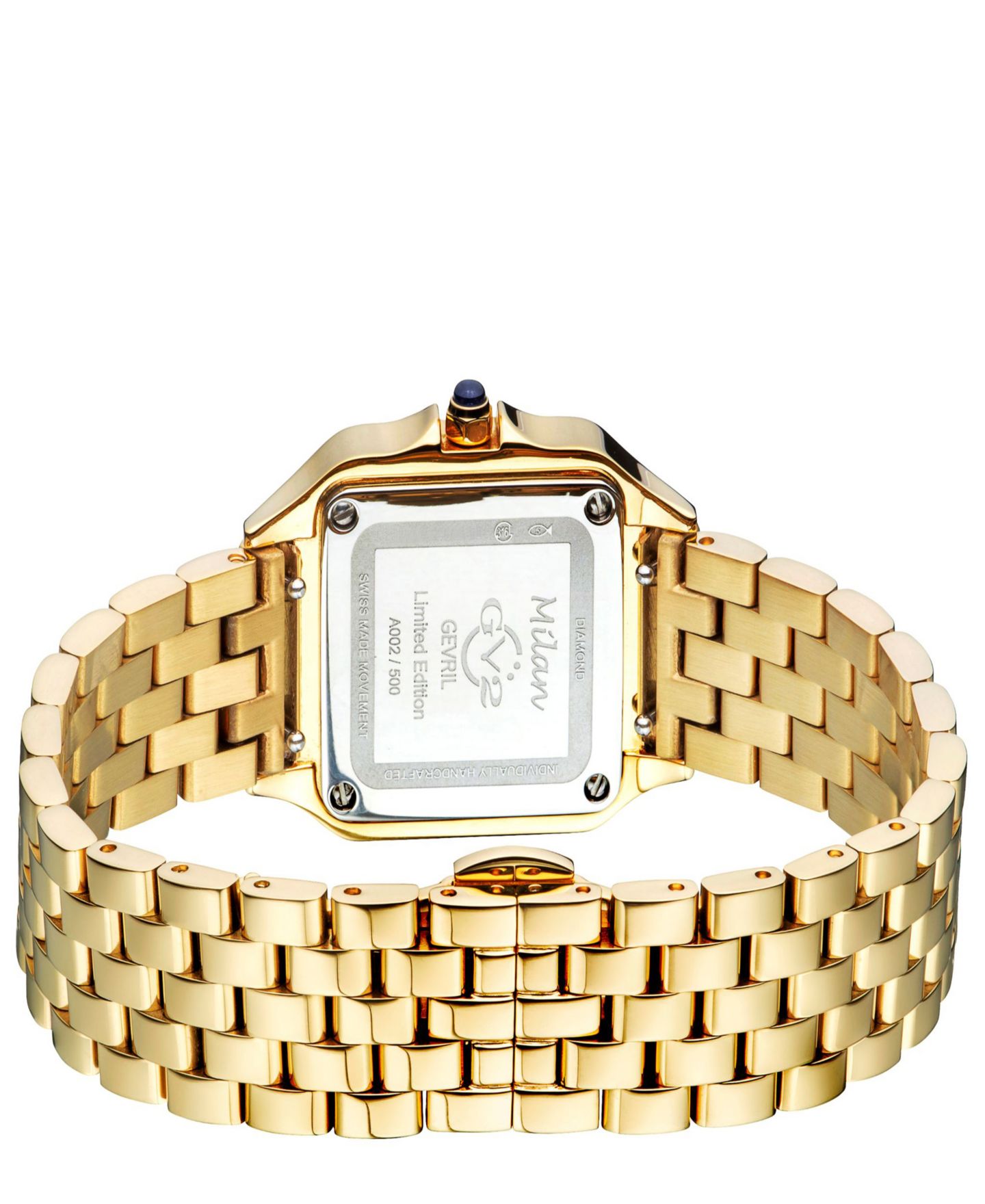 Женские часы Gevril Milan Swiss Quartz Gold-Tone Stainless Steel Bracelet Watch 27.5mm — фото 3