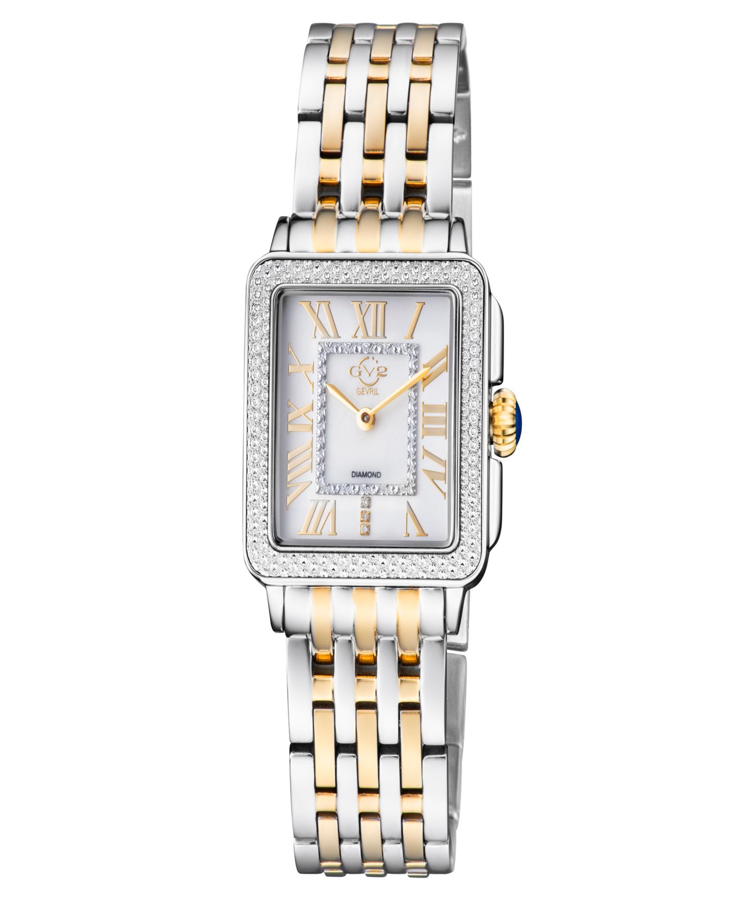 Женские часы Gevril Padova Swiss Quartz Two-Tone Stainless Steel Bracelet Watch 30mm — фото 1