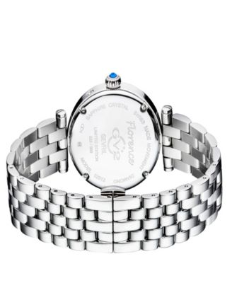 Women's Florence Swiss Quartz Silver-Tone Stainless Steel Bracelet Watch 36mm
