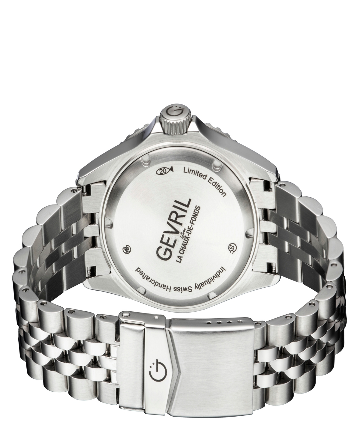 Gevril Men's Wall Street Swiss Automatic Silver-Tone Stainless Steel Bracelet Watch 43mm - Silver-Tone