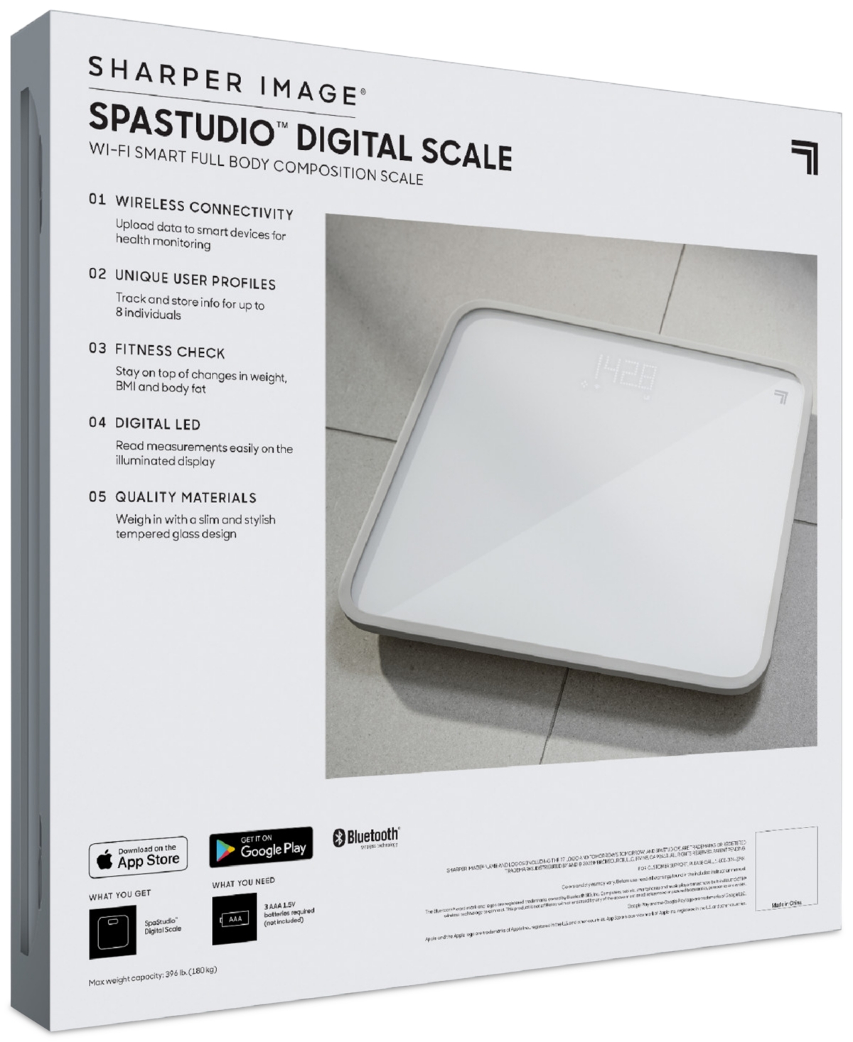 Shop Sharper Image Spastudio Digital Wifi Smart Scale In White