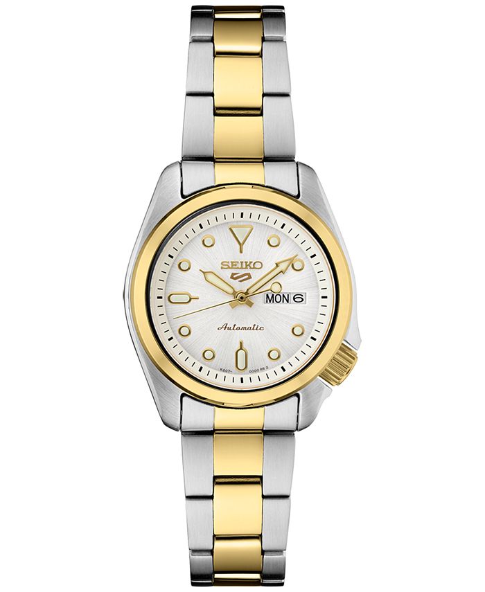 Seiko Women's Automatic 5 Sports Two-Tone Stainless Steel Bracelet Watch  28mm & Reviews - All Watches - Jewelry & Watches - Macy's