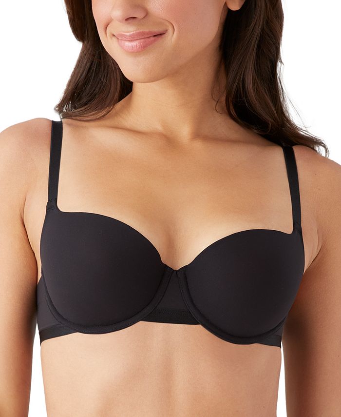 B.Tempt'd Bra B.Enticing 36C Black Underwired Padded Plunge Contour Lace  Wacoal