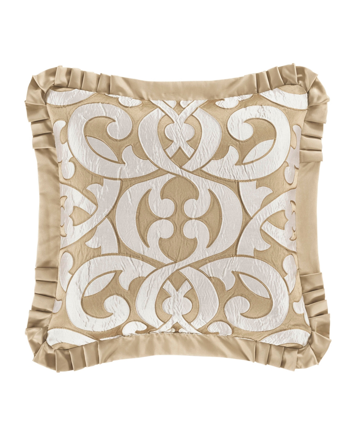 J Queen New York La Boheme Embellished Decorative Pillow, 20" X 20" In Gold-tone