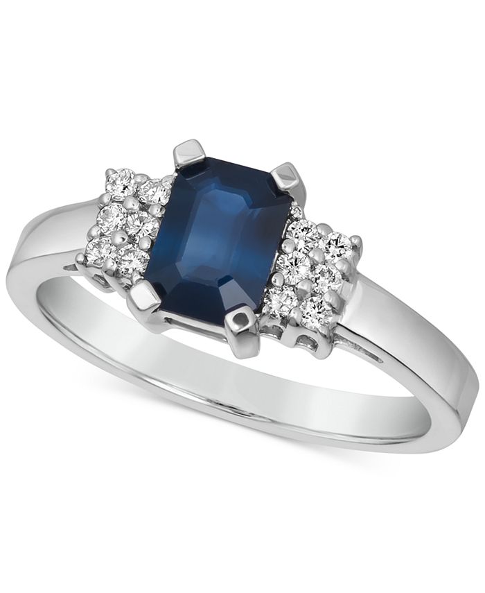 Macy s Sapphire 1 1 6 ct. t.w. Diamond 1 6 ct. t.w. Ring in