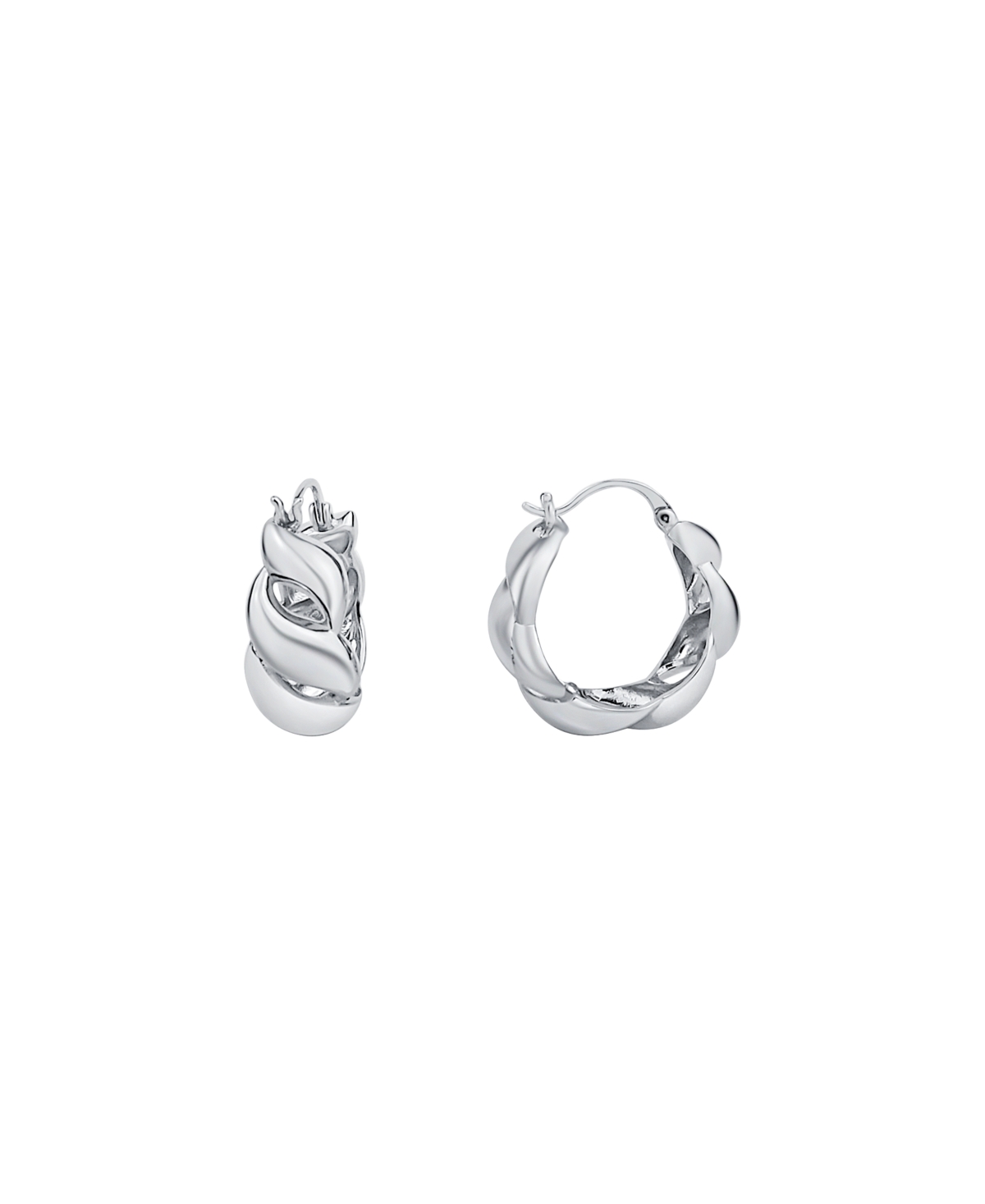And Now This Open Twisted Hoop Earring In Fine Silver Plated
