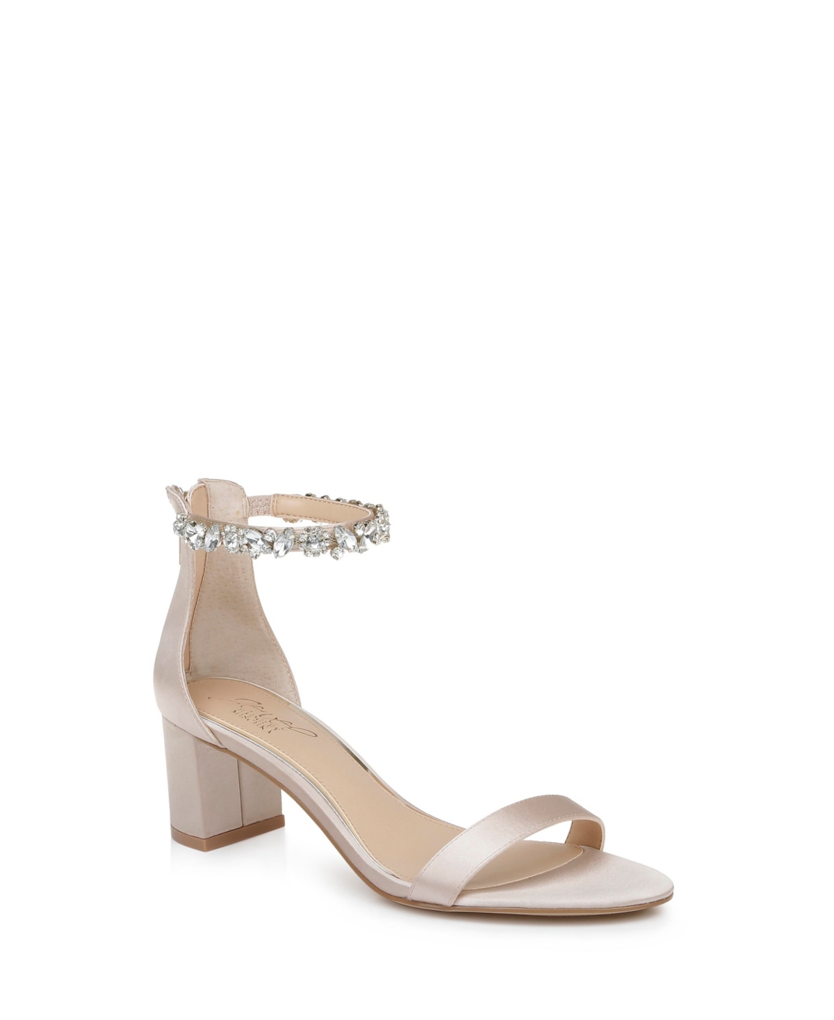 Women's Catalina Block Heel Evening Sandals - Rose Gold Glitter