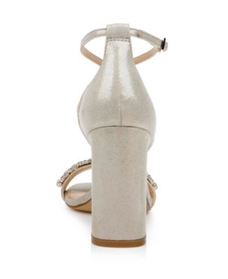 Women's Penny Crisscross Strap Block Heel Evening Sandals