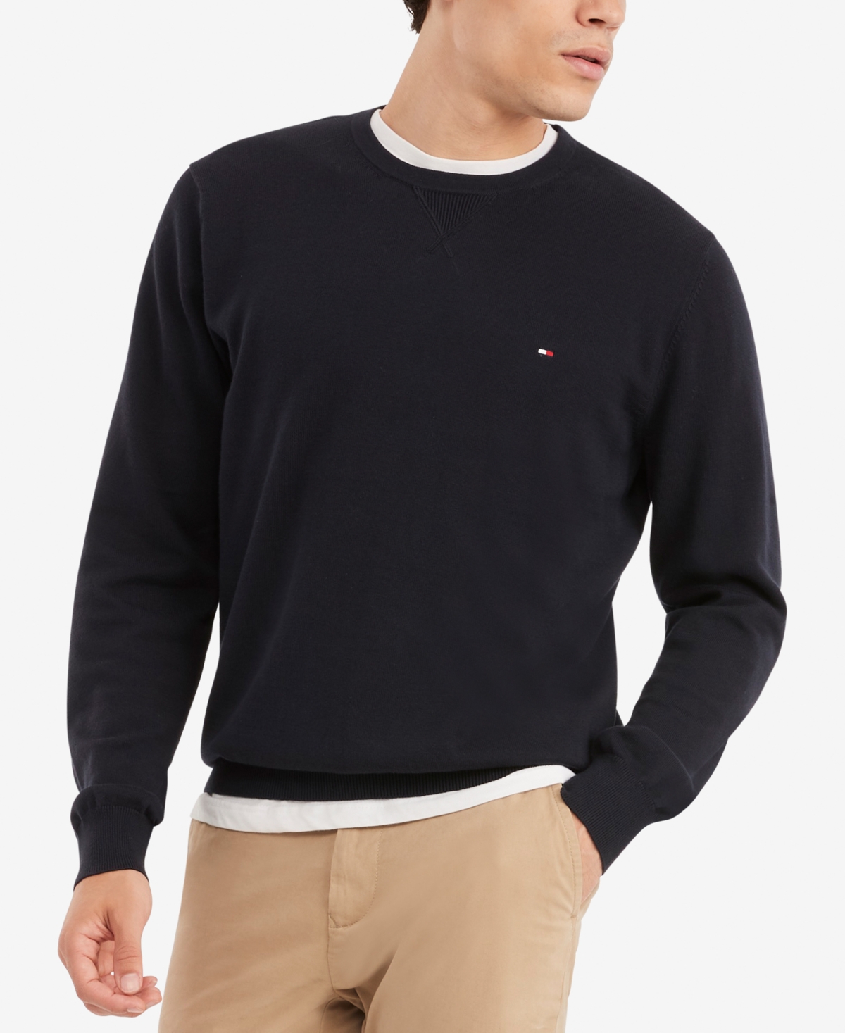 Tommy Hilfiger Men's Signature Solid Crew Neck Sweater