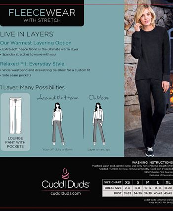 Cuddl Duds Fleecewear With Stretch Lounge Pants - Macy's