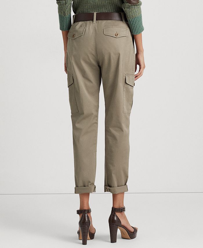 Lauren Ralph Lauren Micro-Sanded Twill Cargo Pants - Macy's