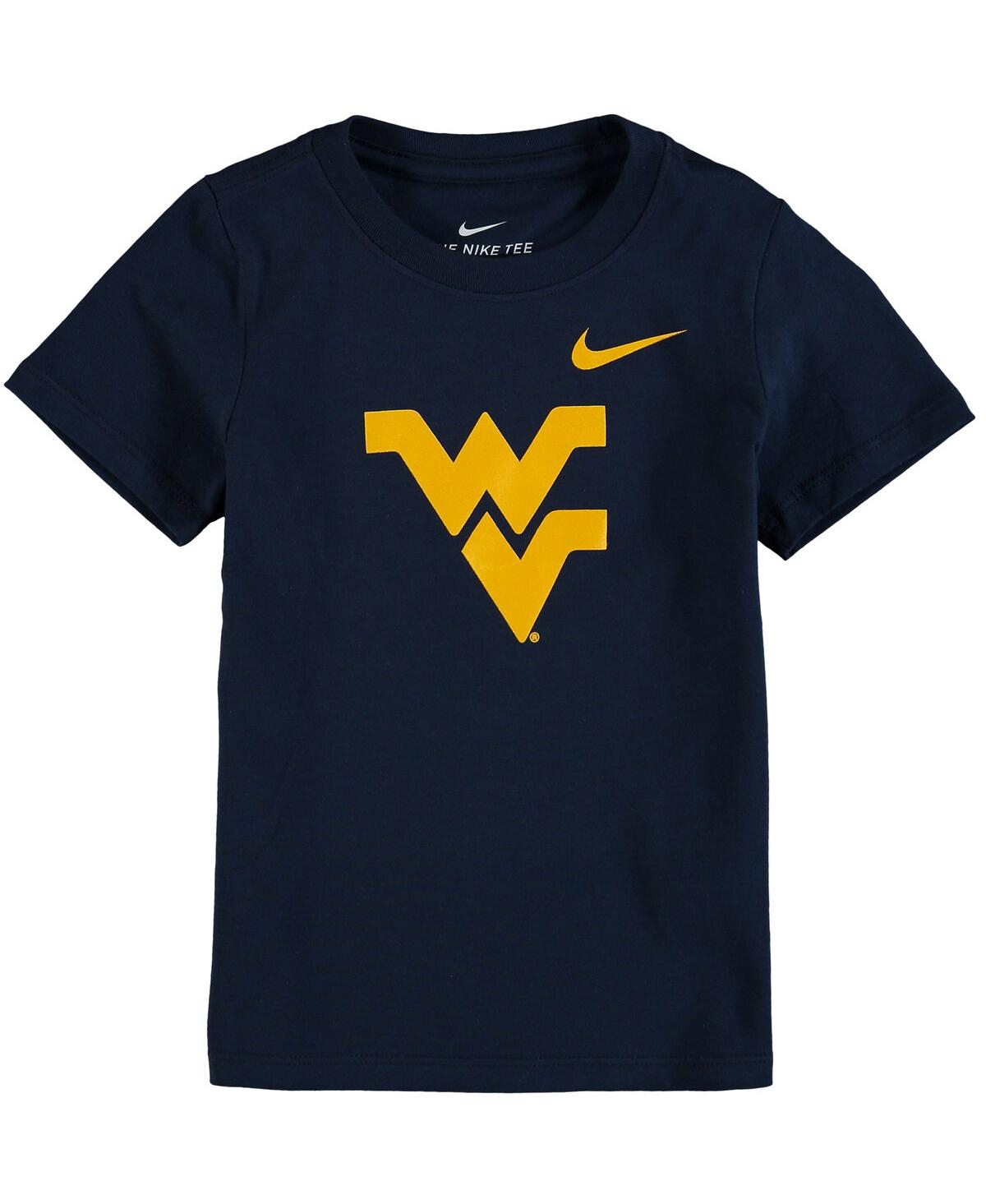 Nike Babies' Toddler Boys And Girls  Navy West Virginia Mountaineers Logo T-shirt