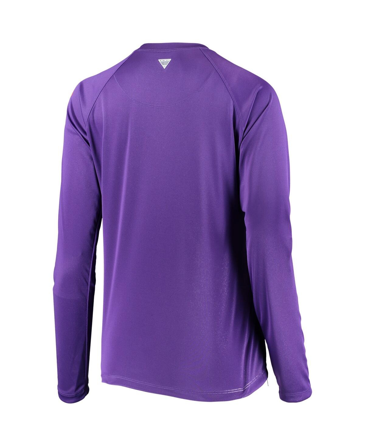 Shop Columbia Women's  Purple Clemson Tigers Pfg Tidal Omni-shade Long Sleeve T-shirt