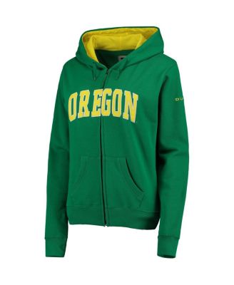 Women's Kelly Green Oregon Ducks Arched Name Full-Zip Hoodie