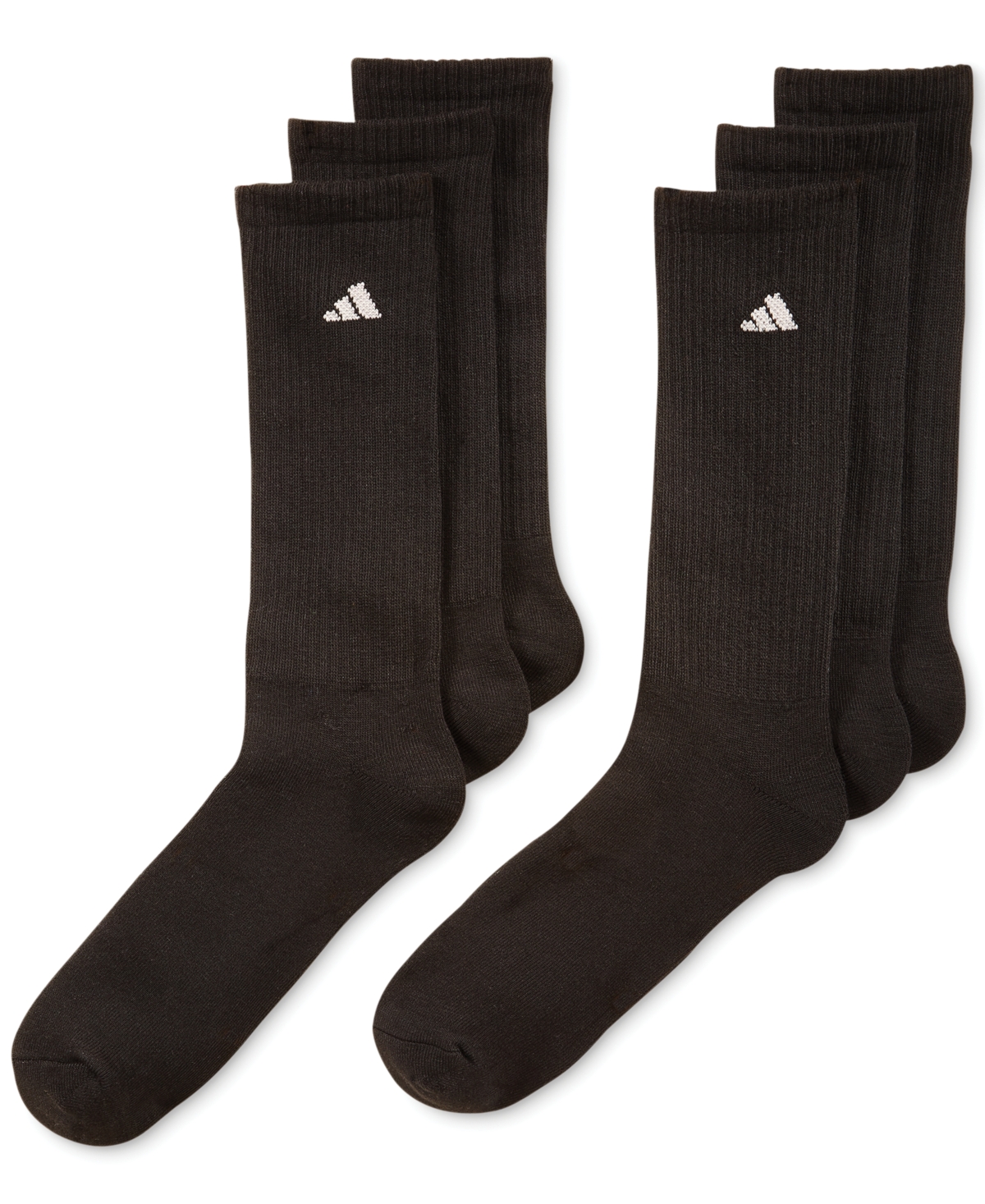adidas Mens Cushioned Athletic 6-Pack Crew Socks