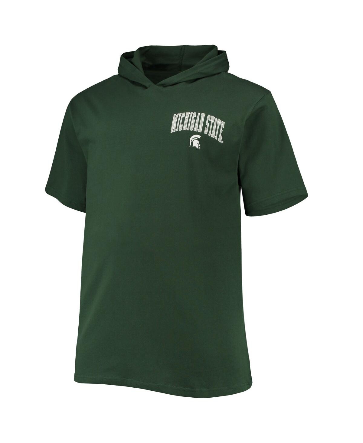 Men'sMichigan State Spartans Big and Tall Team Hoodie T-shirt - Green