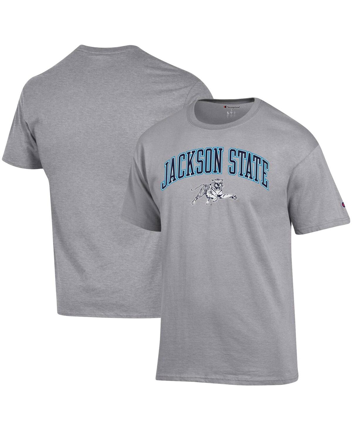 Champion Men's  Gray Jackson State Tigers Arch Over Logo T-shirt