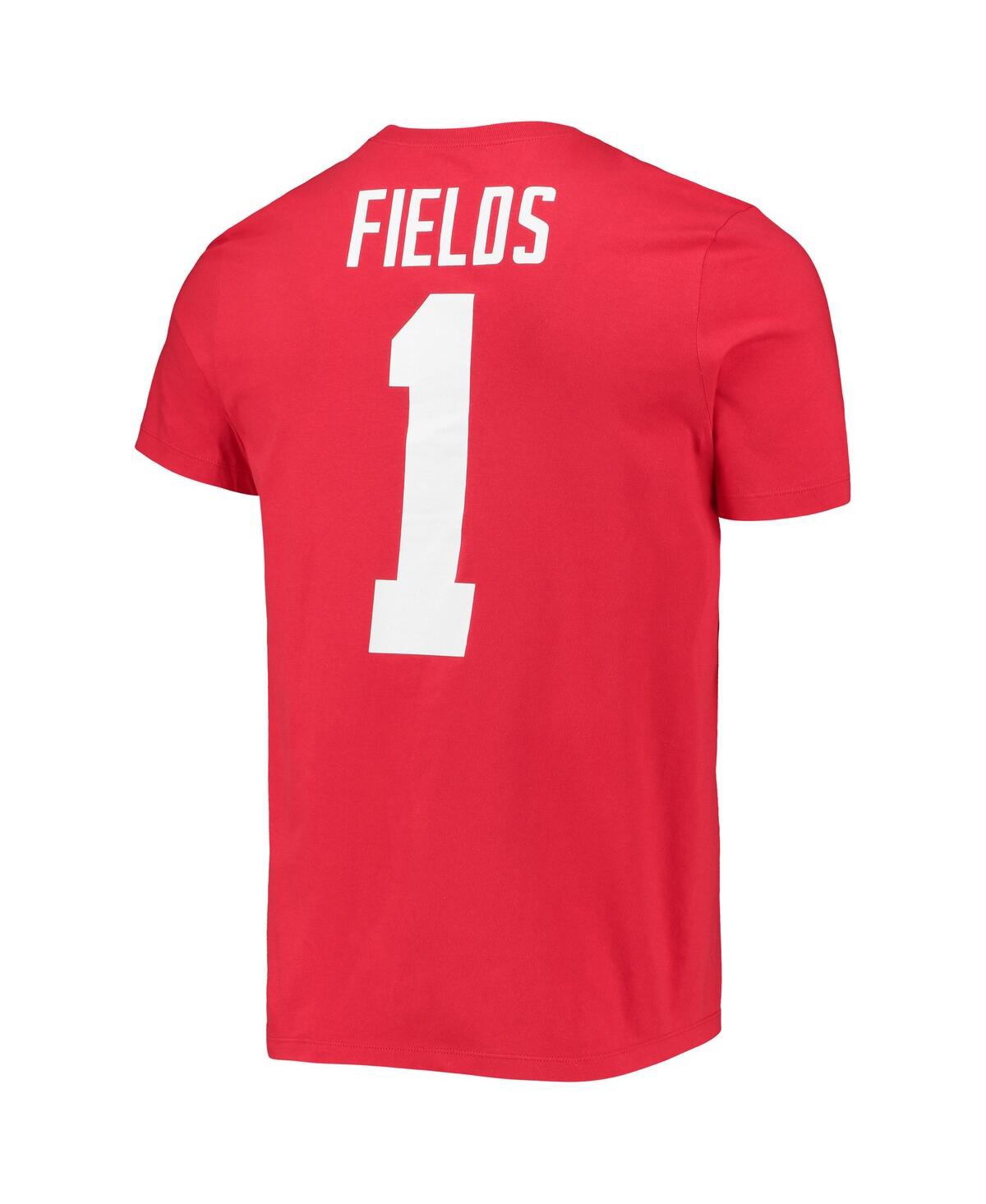 Men's Nike Justin FieldsOhio State Buckeyes Alumni Name and Number Team T-shirt - Scarlet