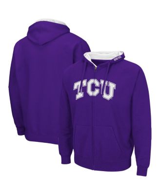 Men's Purple TCU Horned Frogs Arch and Logo 3.0 Full-Zip Hoodie