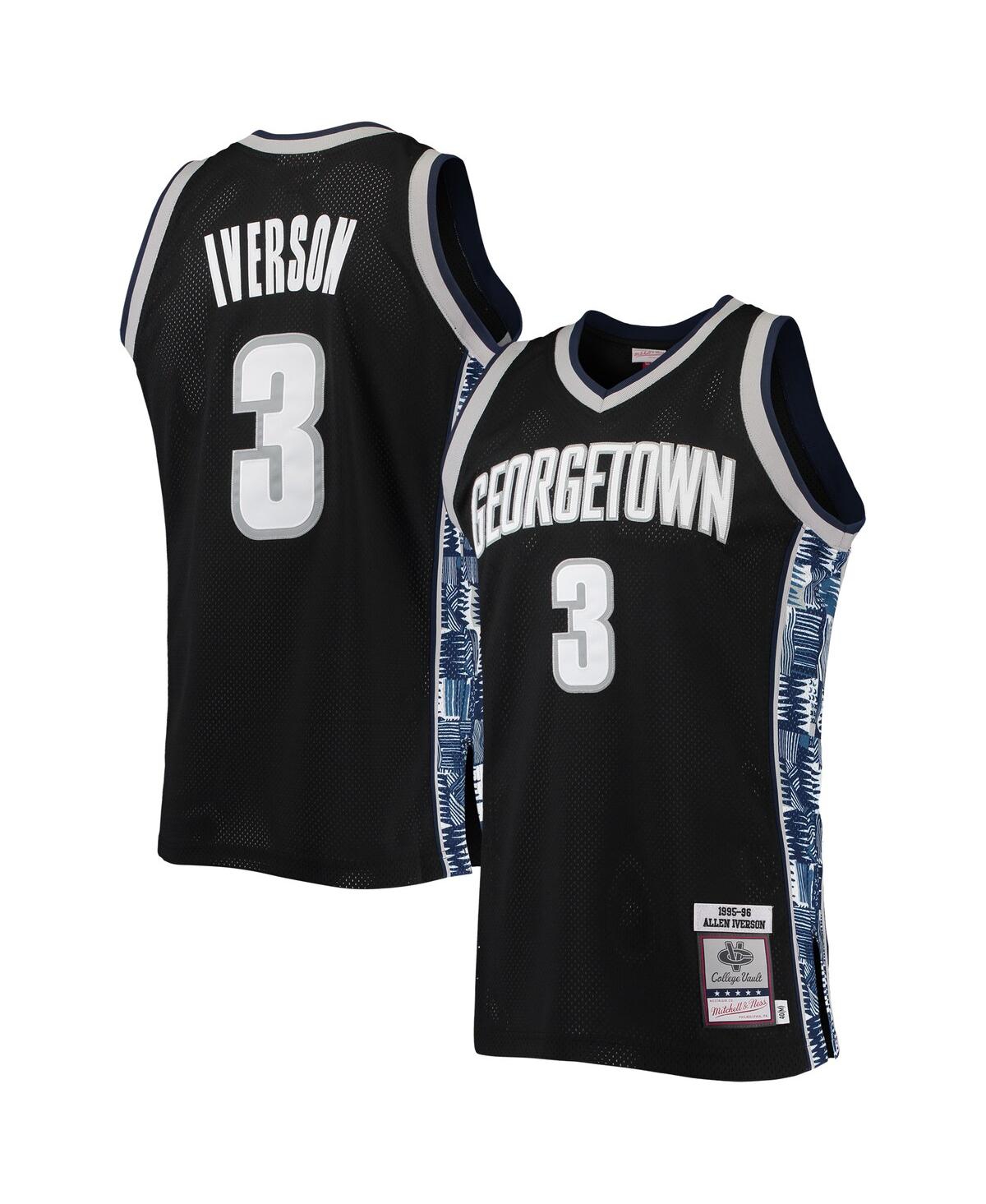 Men's Mitchell & Ness Allen IversonGeorgetown Hoyas 1995-96 Authentic Throwback Jersey - Black