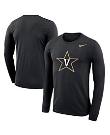Men's Black Vanderbilt Commodores School Logo Legend Performance Long Sleeve T-shirt