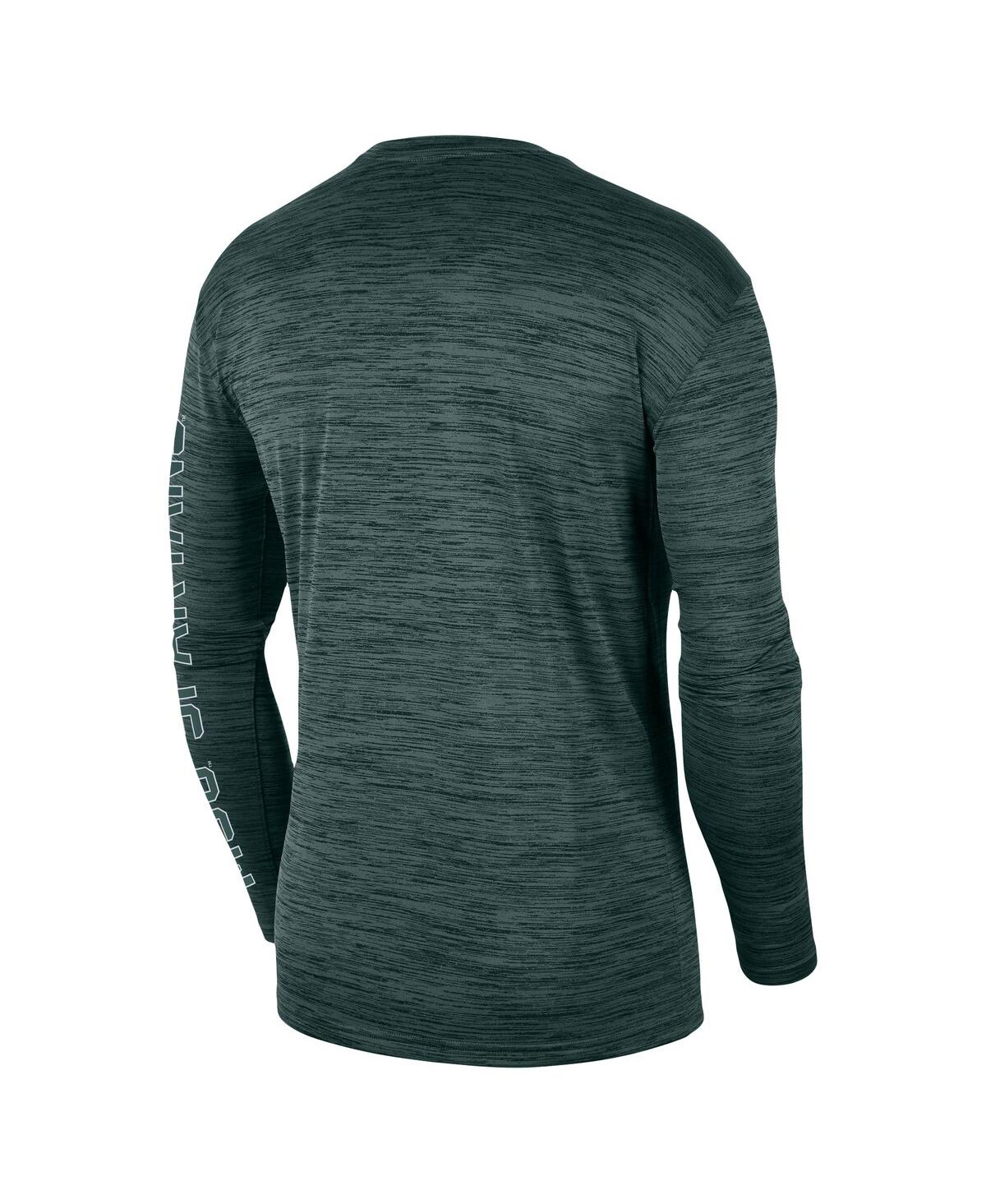 Shop Nike Men's  Green Michigan State Spartans Velocity Legend Team Performance Long Sleeve T-shirt