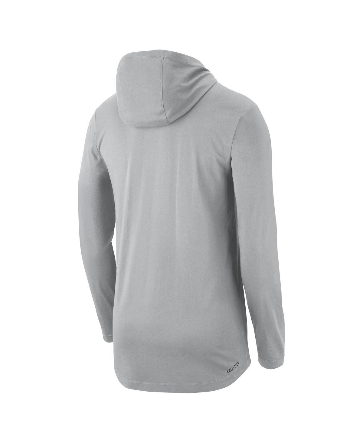 Shop Nike Men's  Gray Ucla Bruins Campus Performance Hoodie Long Sleeve T-shirt