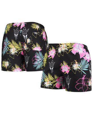 Men's Black Arizona State Sun Devils Neon Floral Swim Trunks