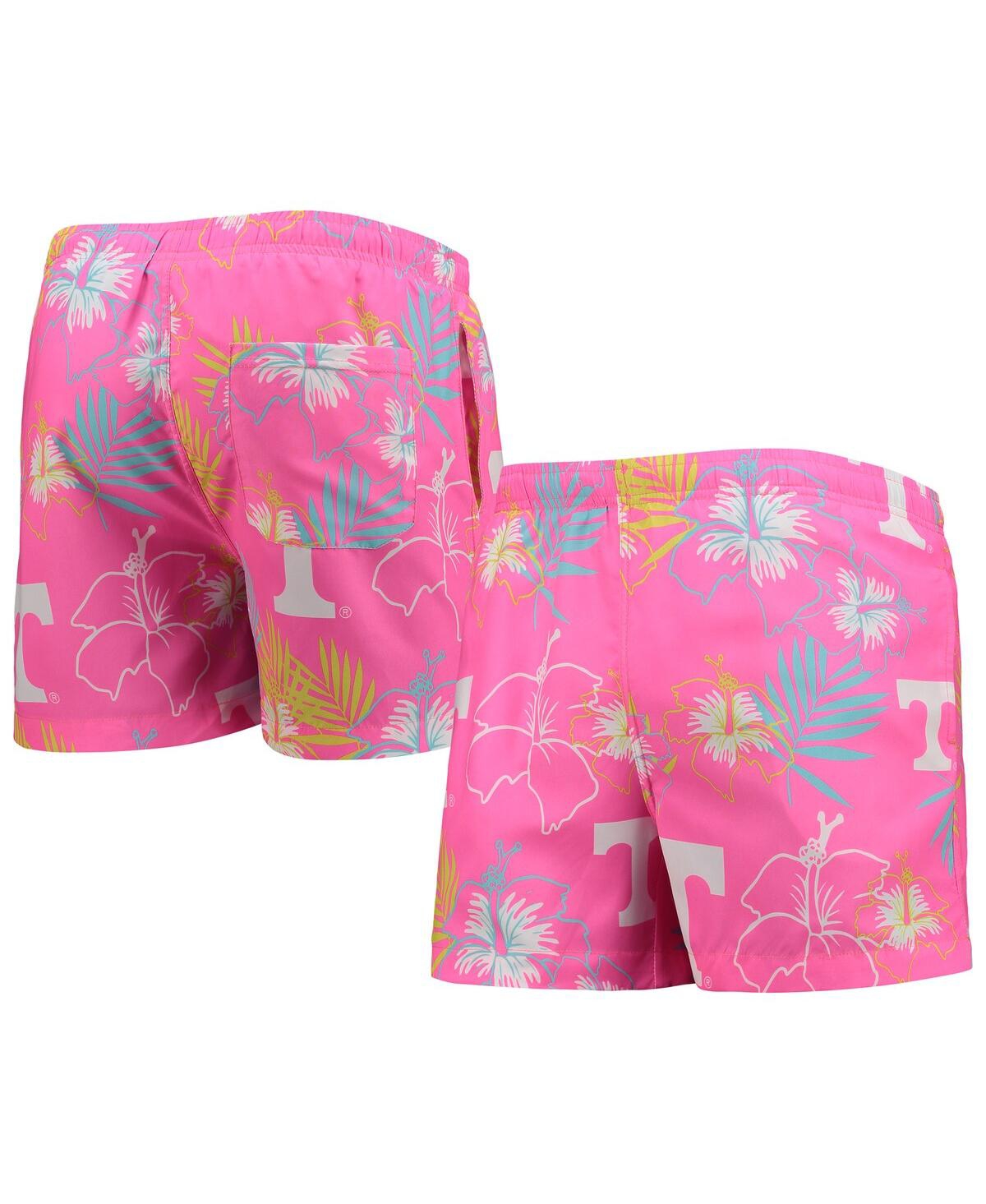 FOCO MEN'S FOCO PINK TENNESSEE VOLUNTEERS NEON FLORAL SWIM TRUNKS