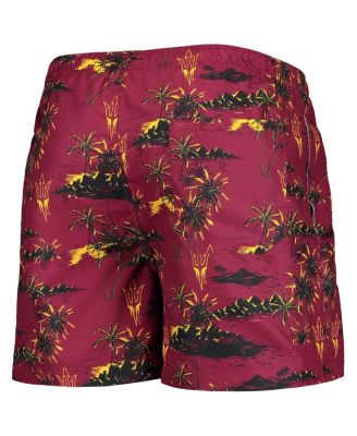 Men's Maroon Arizona State Sun Devils Island Palm Swim Trunks