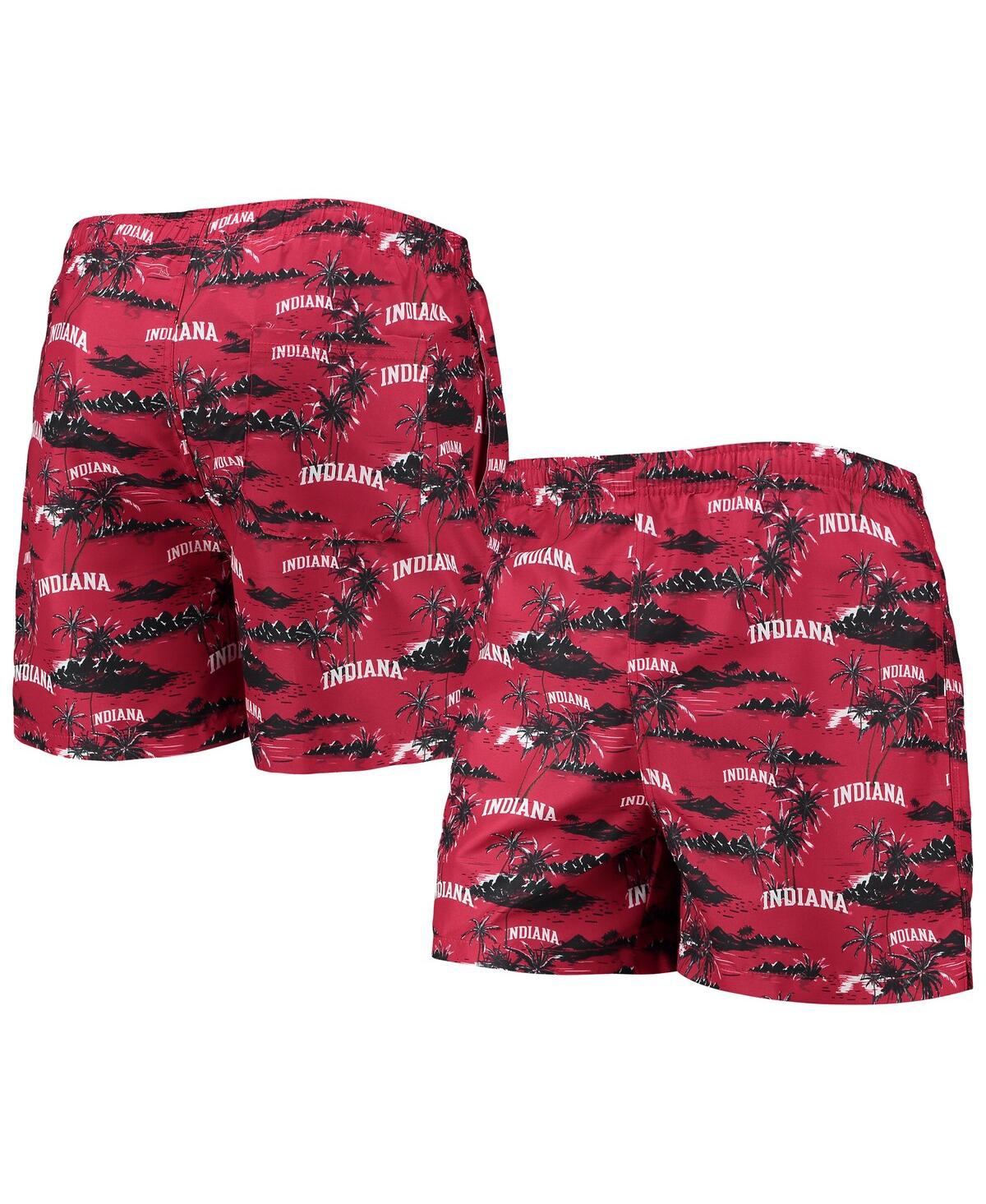 Shop Foco Men's  Crimson Indiana Hoosiers Island Palm Swim Trunks