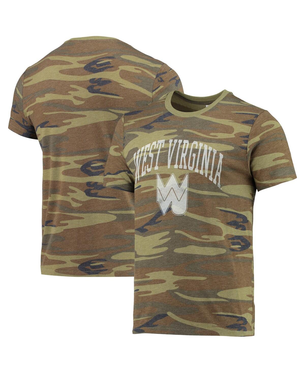 Men's Alternative Apparel Camo West Virginia Mountaineers Arch Logo Tri-Blend T-shirt - Camo