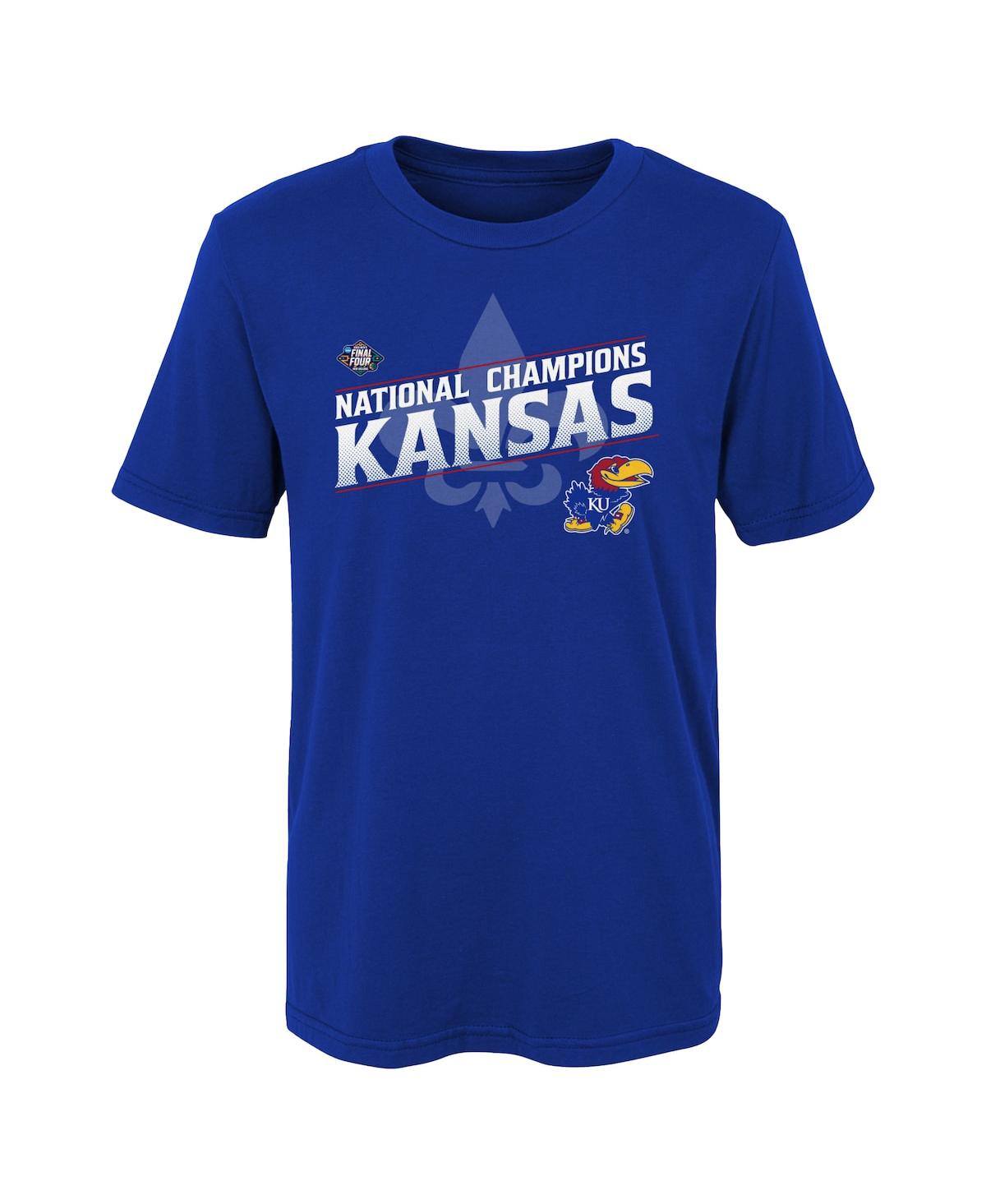 Outerstuff Toddler Girls And Boys Royal Kansas Jayhawks 2022 Ncaa Men's Basketball National Champions Bracket T In Royal
